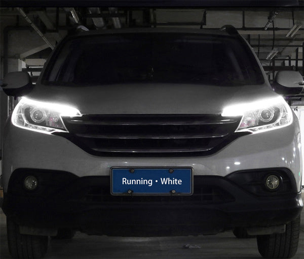 2PCS Daytime Running LED Light Waterproof Car Soft Tube LED Strip DRL Flowing Turn Signal Lights 30mm